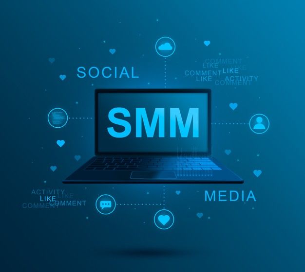 the image is showing digital marketing services called SMM
